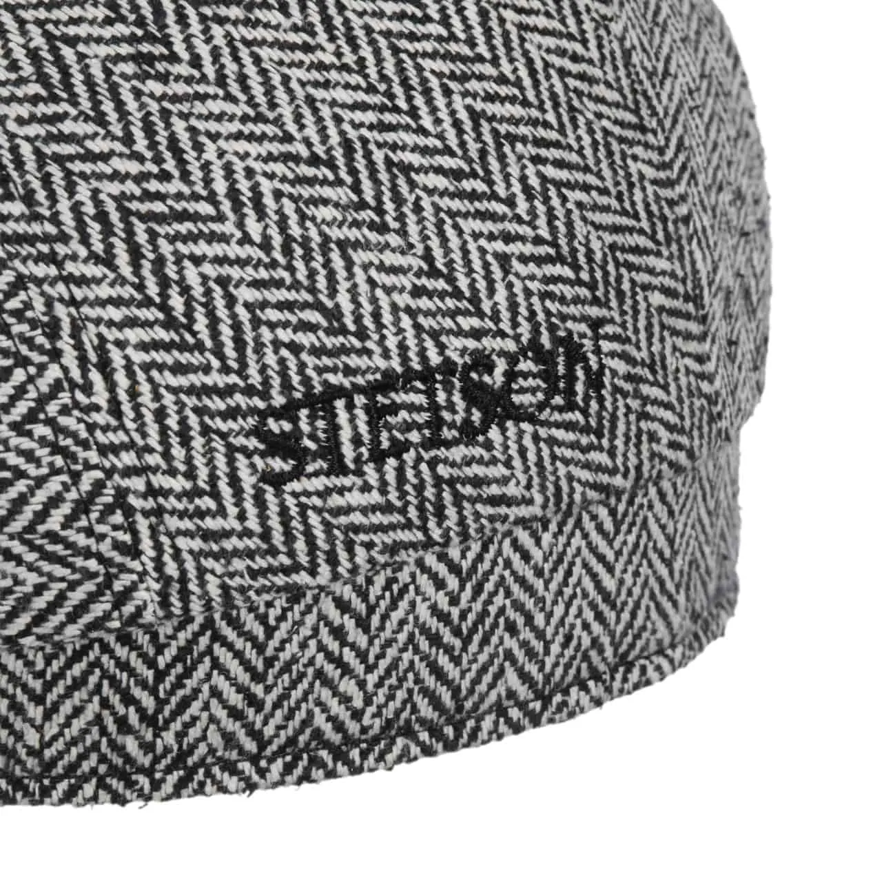 Herringbone UV Silk Driver Flat Cap by Stetson
