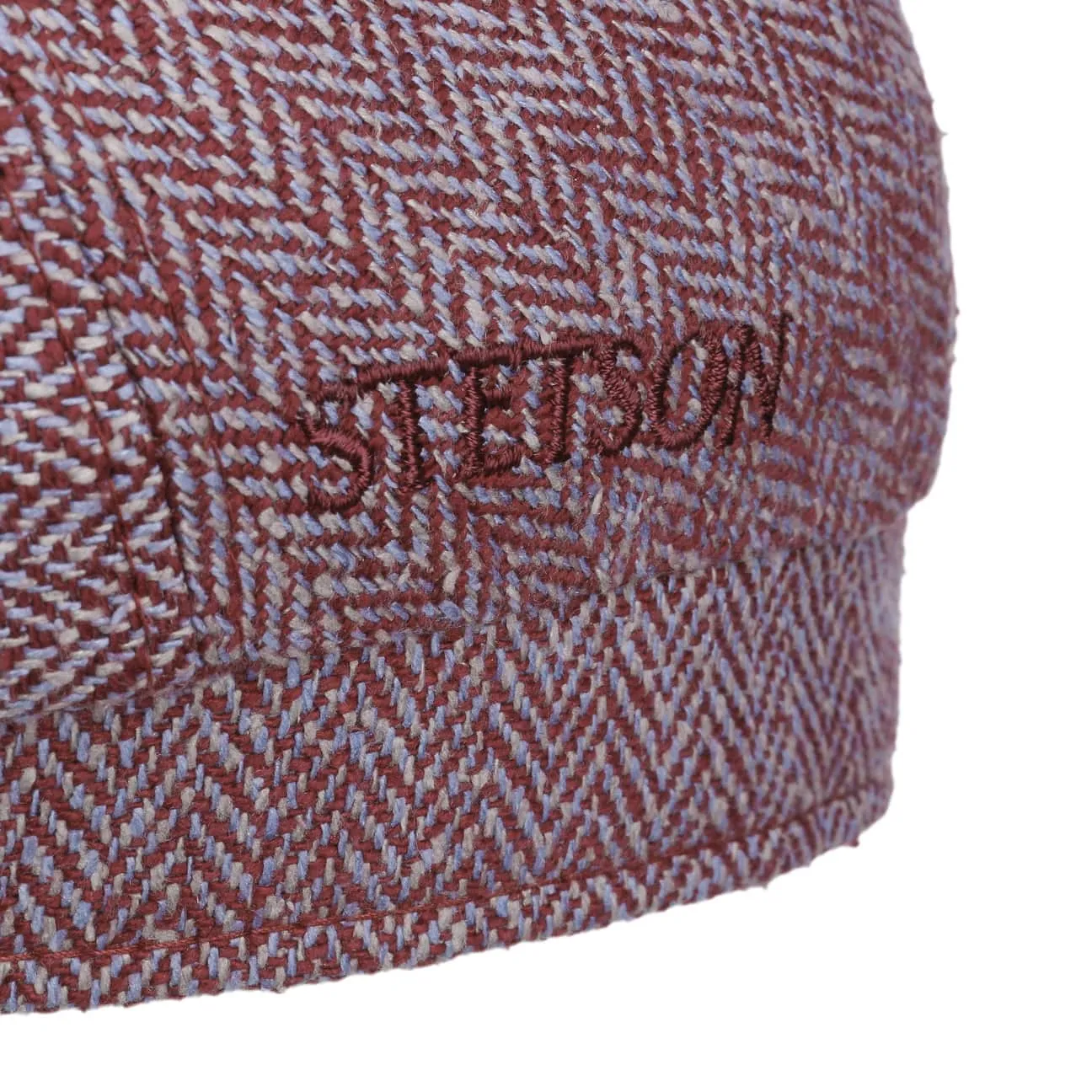 Herringbone UV Silk Driver Flat Cap by Stetson