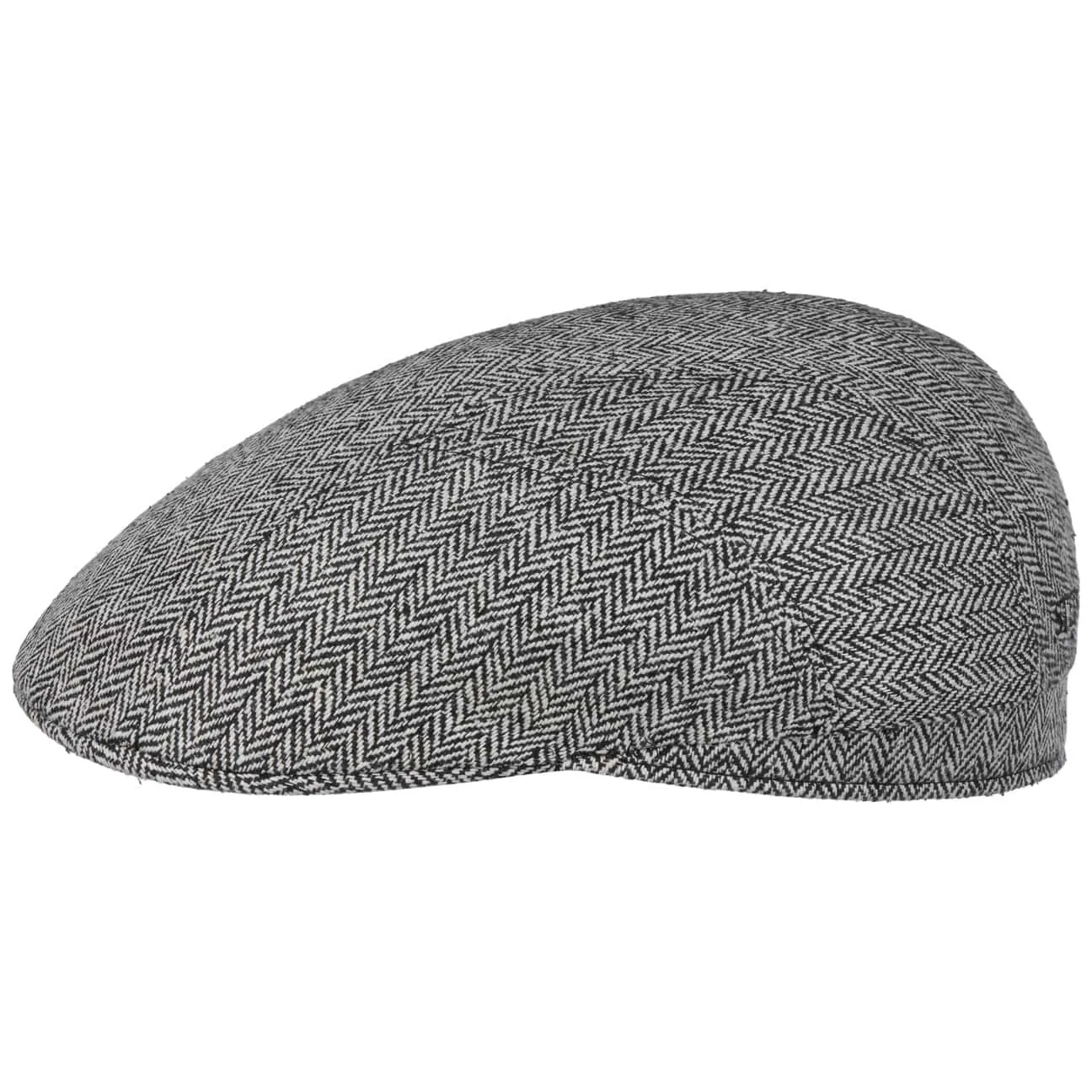 Herringbone UV Silk Driver Flat Cap by Stetson