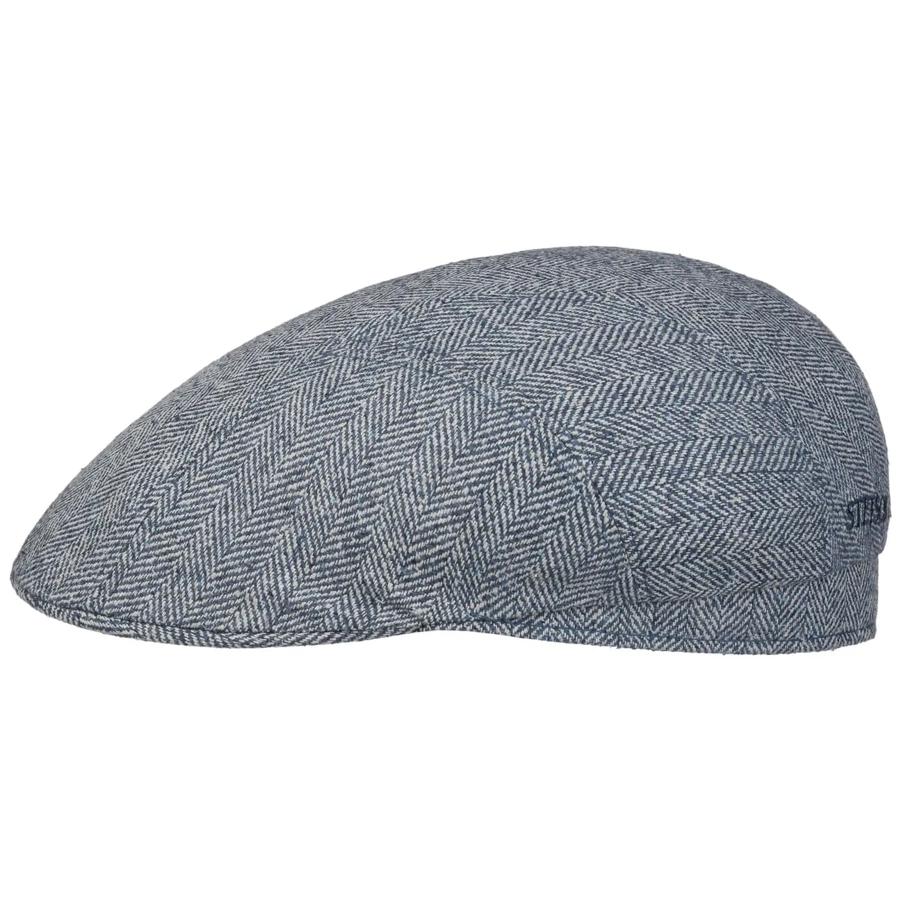 Herringbone UV Silk Driver Flat Cap by Stetson
