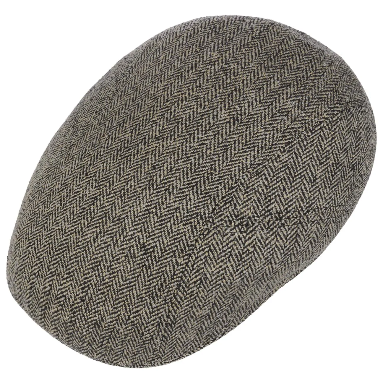 Herringbone UV Silk Driver Flat Cap by Stetson