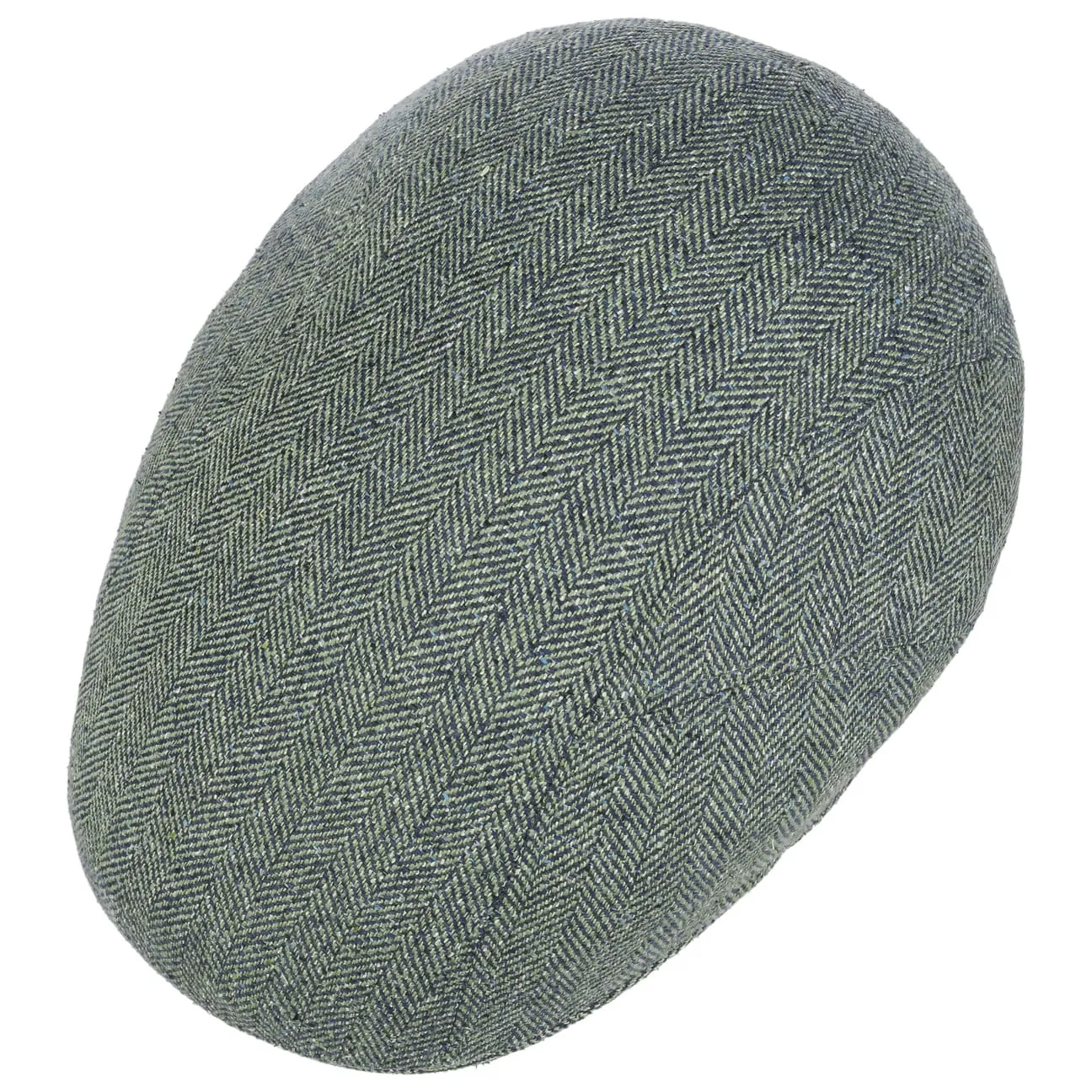 Herringbone UV Silk Driver Flat Cap by Stetson