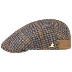 Houndstooth Flat Cap with Cashmere by Lierys Gold