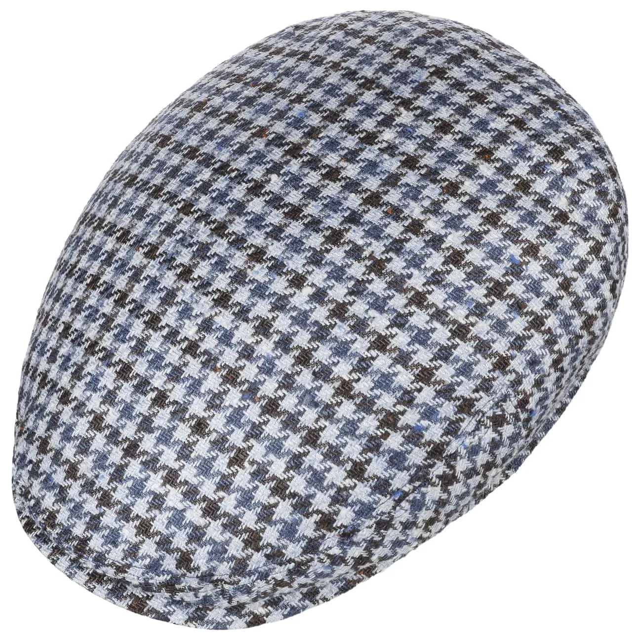 Kent Tricolour Houndstooth Flat Cap by Stetson
