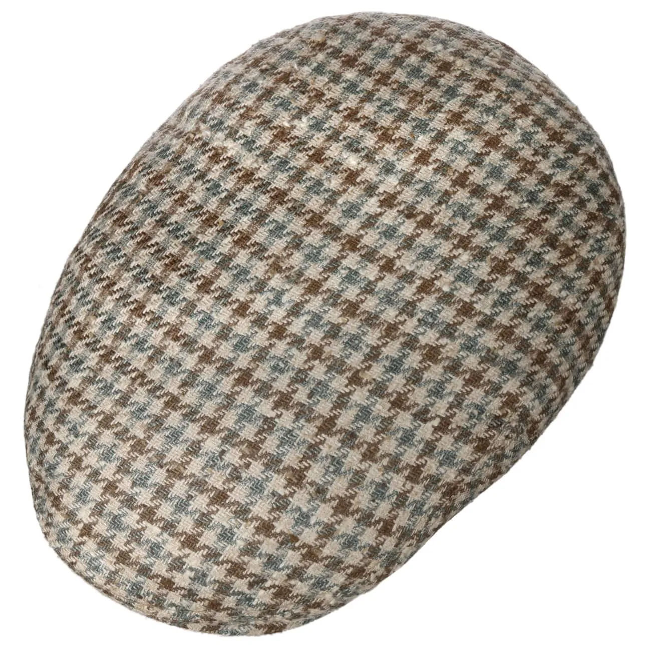 Kent Tricolour Houndstooth Flat Cap by Stetson