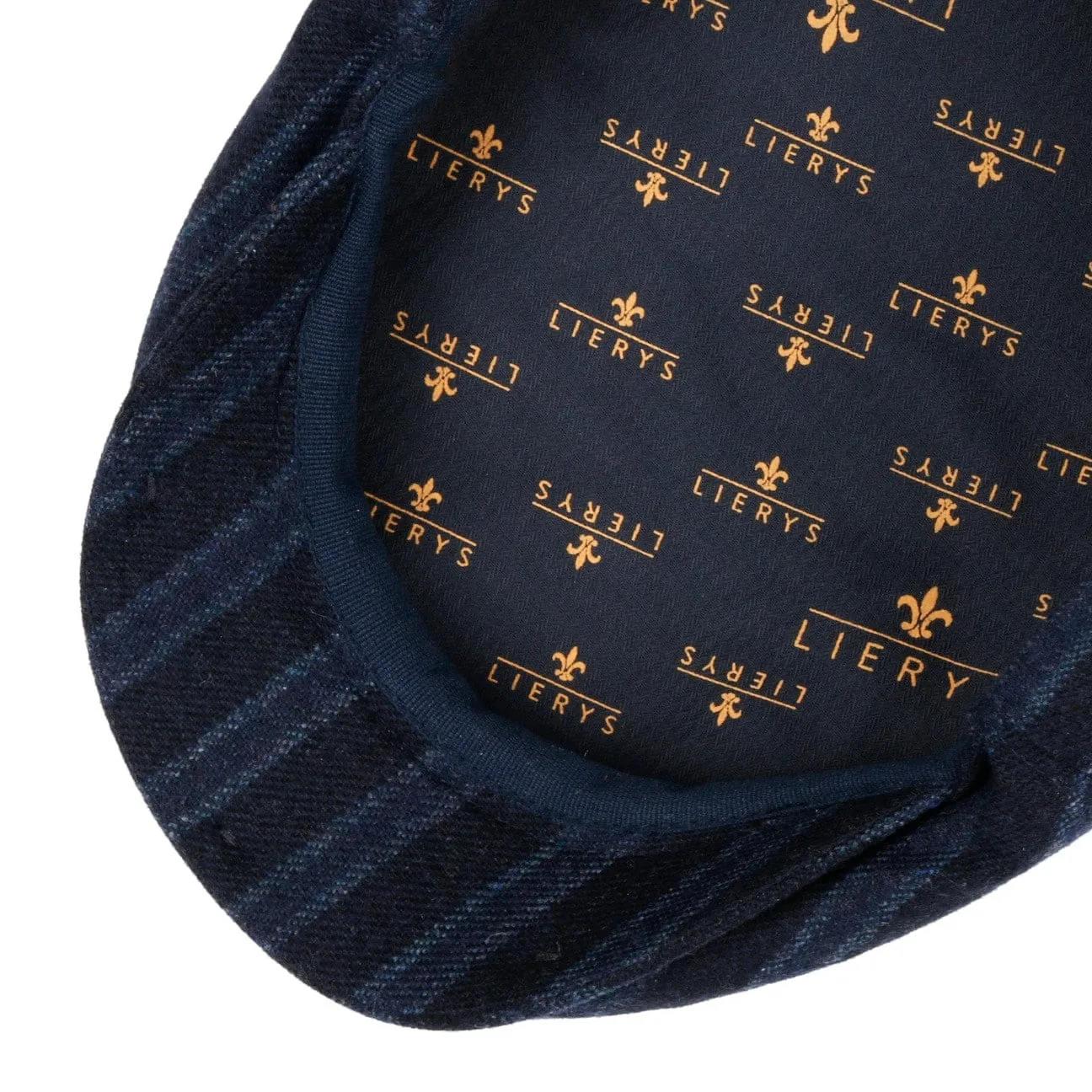 Kent Wool Stripes Flat Cap by Lierys