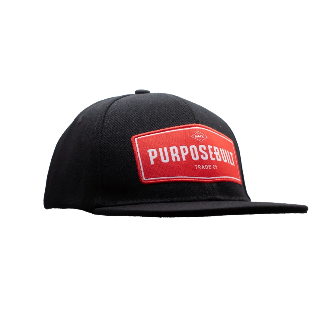 Kids Badge Snapback - Black/Red