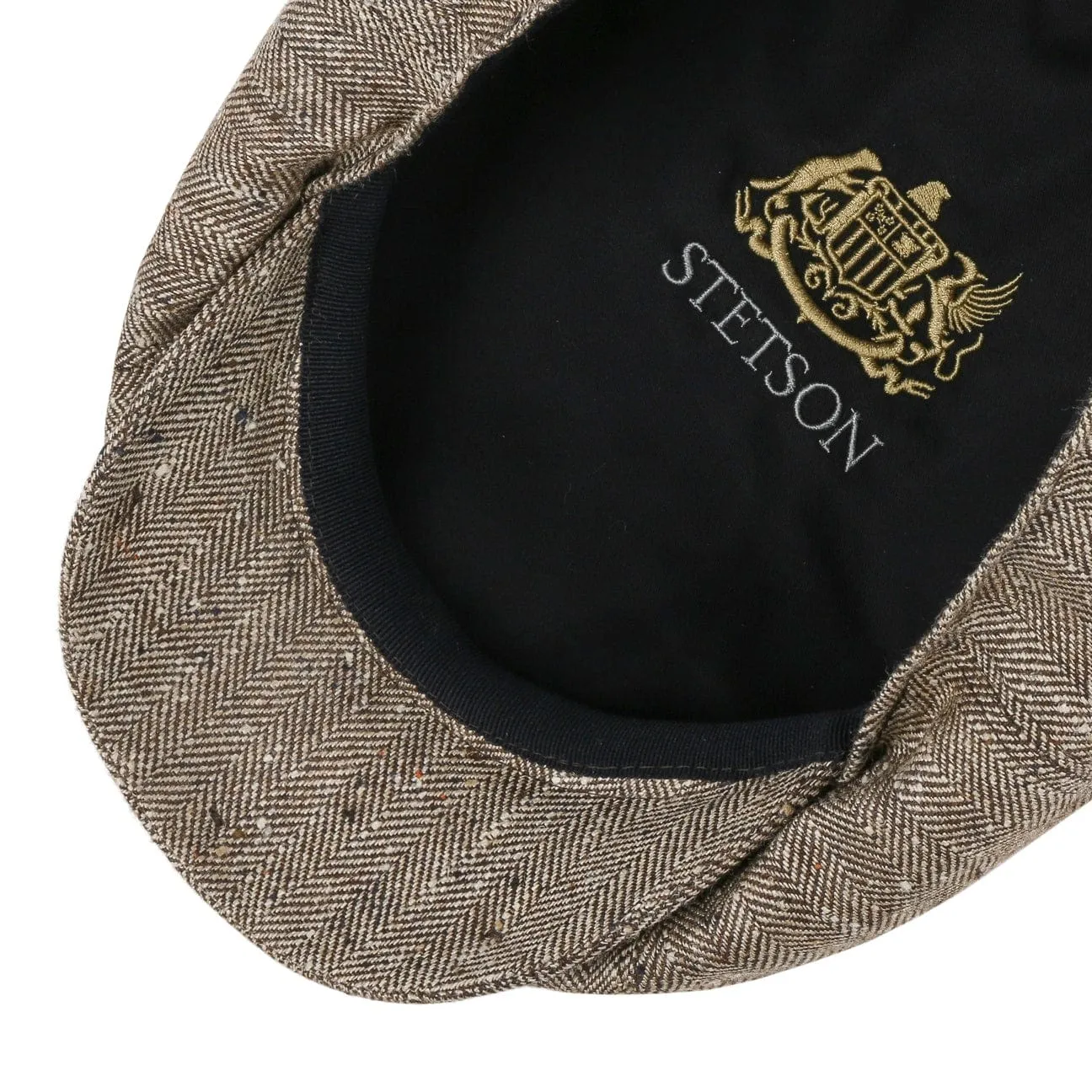 Lanfield Herringbone News Boy Cap by Stetson