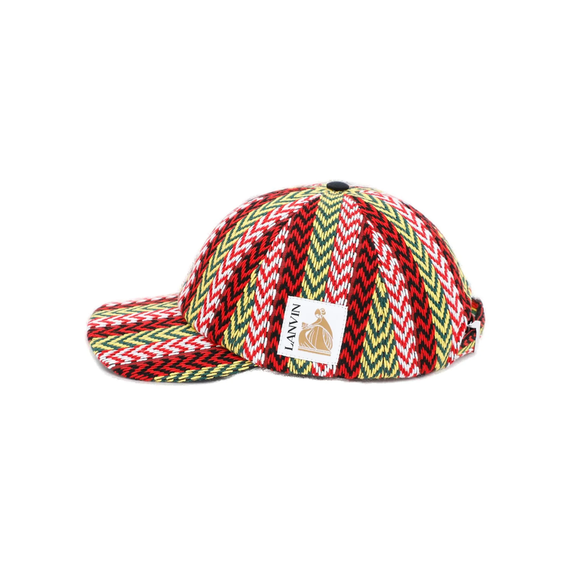 Lanvin Logo Patch Zig-Zag Baseball Cap
