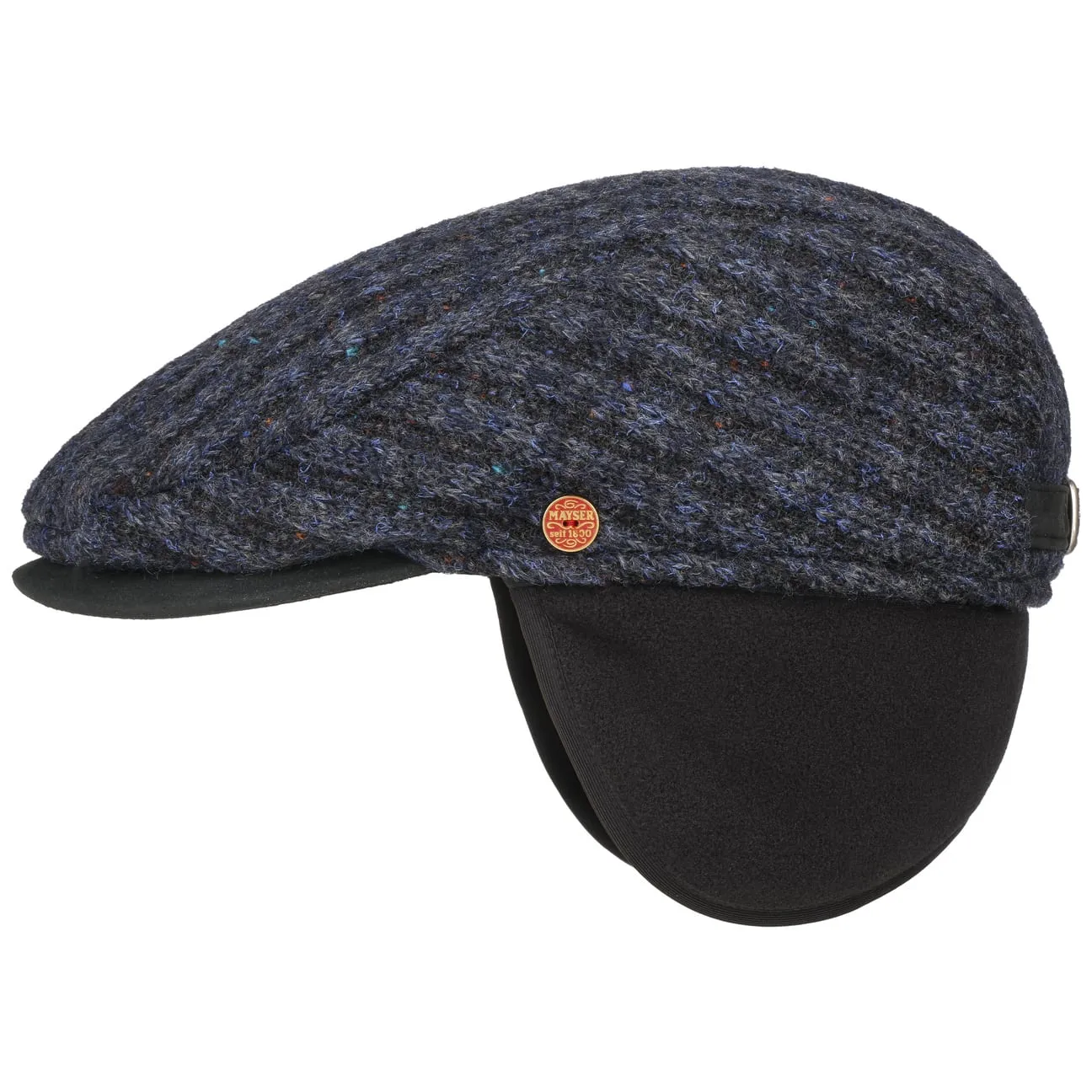 Matteo Earflaps Flat Cap by Mayser