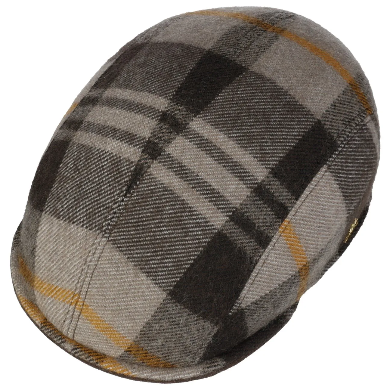 Mattrick Wool Check Flat Cap by Lierys