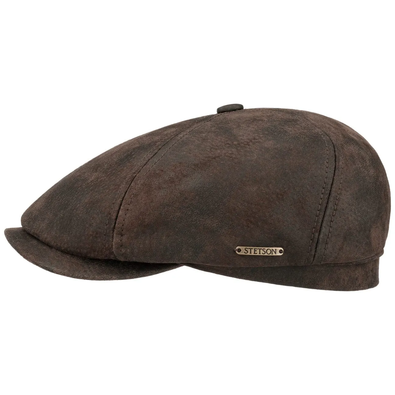 McCook Vintage Leather Cap by Stetson