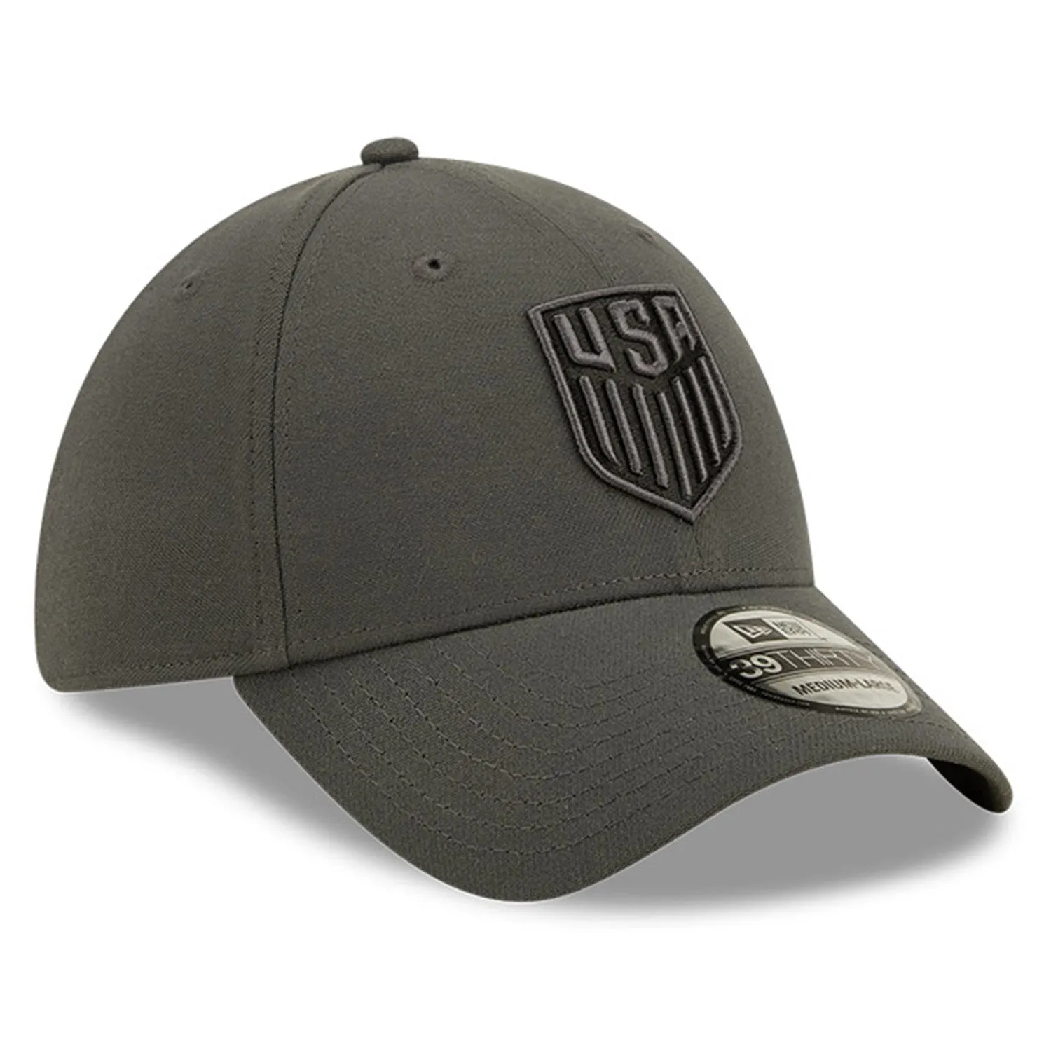 Men's New Era USA 39Thirty Classic Tonal Grey Hat