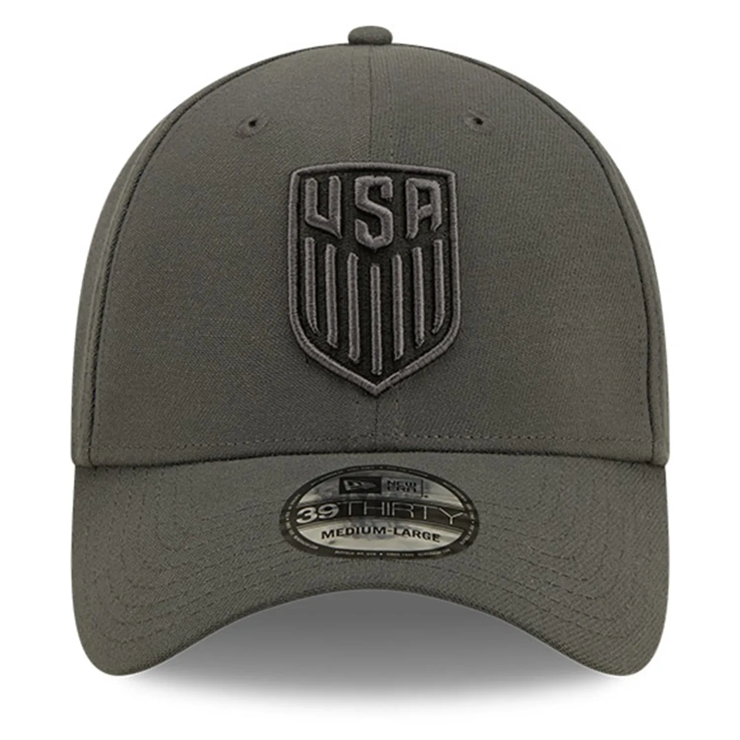 Men's New Era USA 39Thirty Classic Tonal Grey Hat