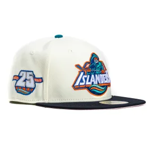 New Era 59Fifty New York Islanders 25th Anniversary Patch Pink UV Hat - White, Navy