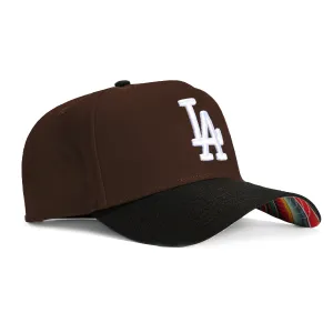 New Era 9Forty A-Frame Los Angeles Dodgers Snapback Serape UV Hat - Brown, Black