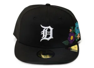 New Era Tonal Florals Detroit Tigers Fitted Hat in Black