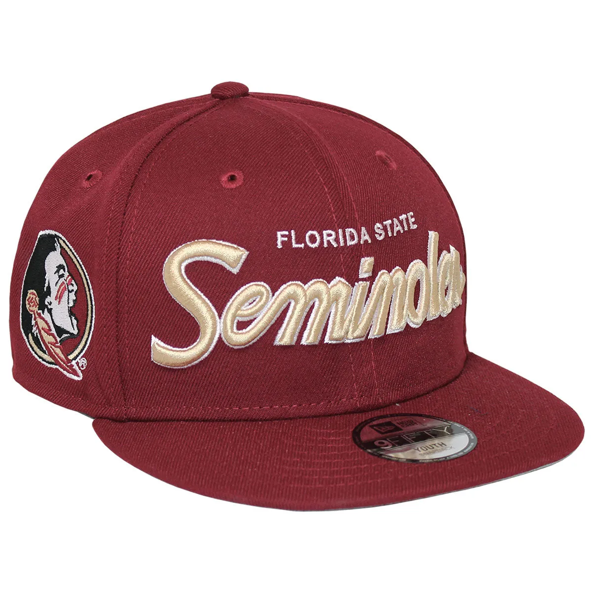New Era Youth Florida State Seminoles Flat Bill Snapback Cap - Garnet