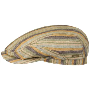 Sacota Driver Linen Flat Cap by Stetson
