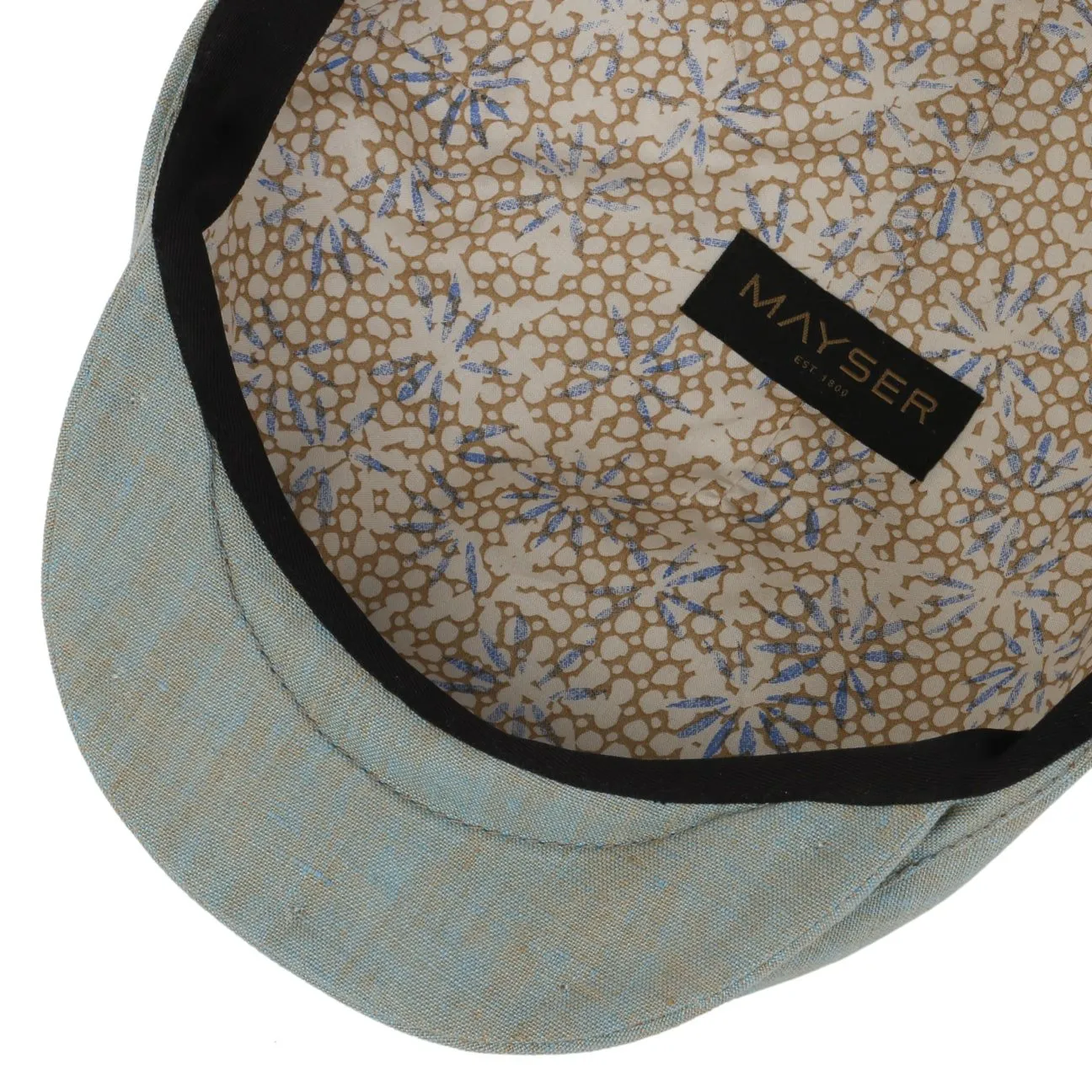 Sidney Linen Flat Cap by Mayser