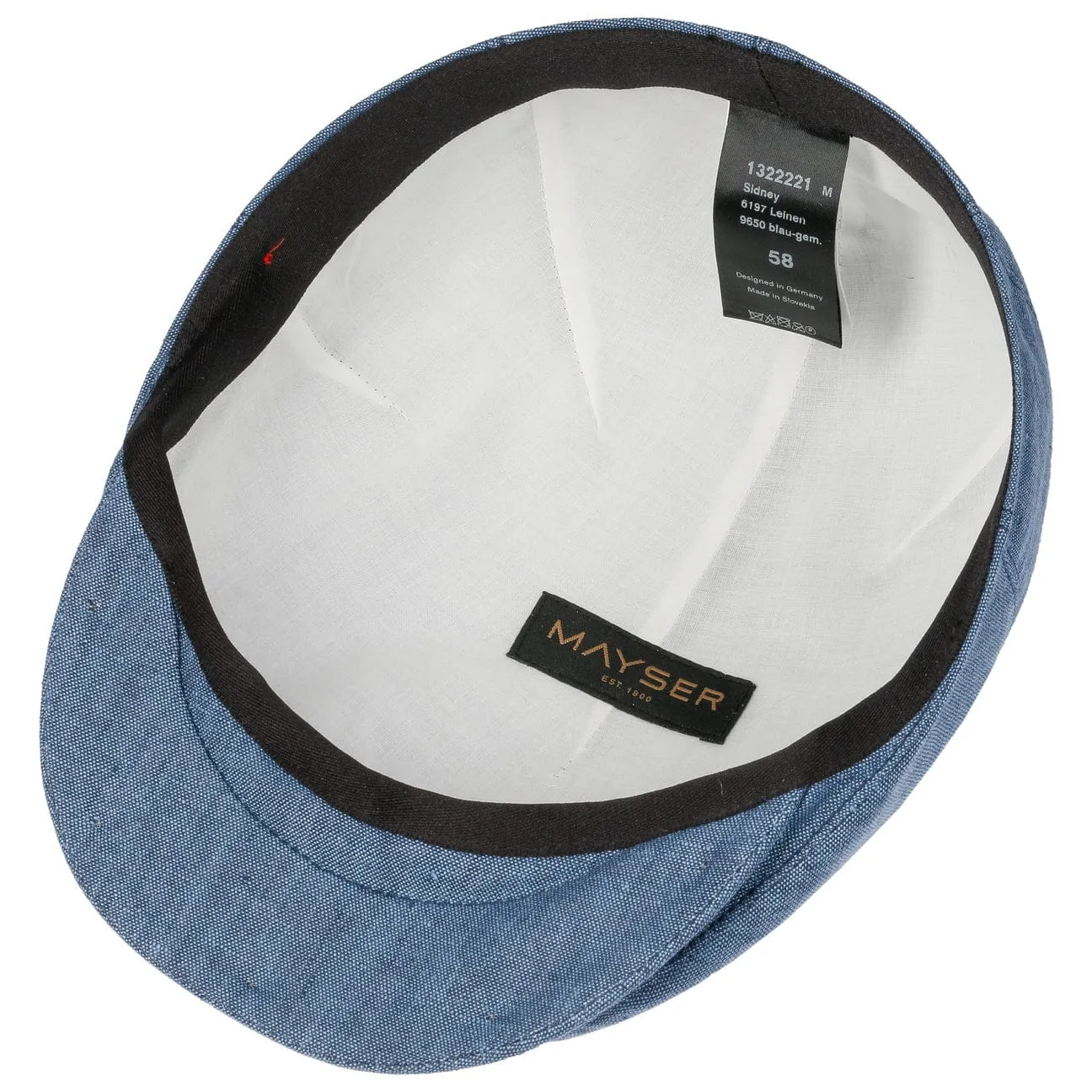 Sidney Linen Flat Cap by Mayser