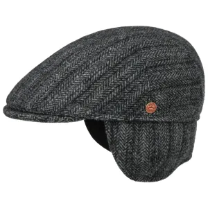 Sidney Wool Flat Cap with Ear Flaps by Mayser