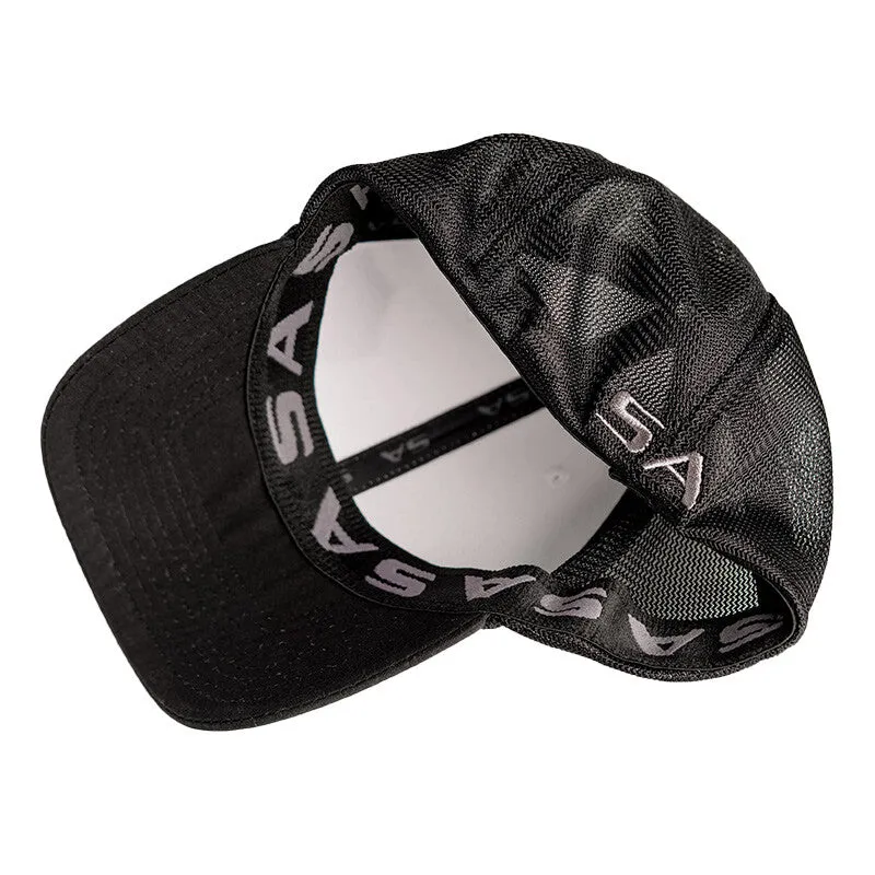 Stretch Fit Snap Hat | Blk/Blk | SA Blue Shield