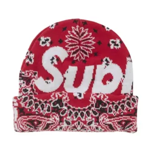 Supreme Big Logo Beanie (FW24) Red Bandana