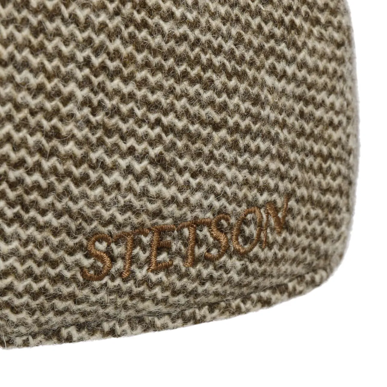 Sustainable Undyed Driver Flat Cap by Stetson