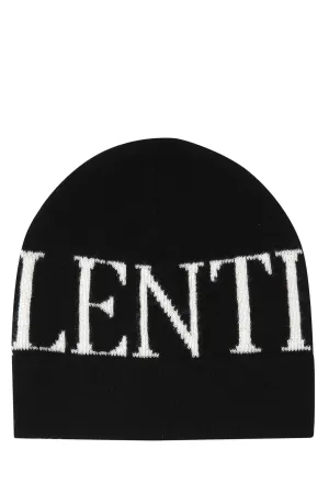 Valentino Logo Intarsia Beanie