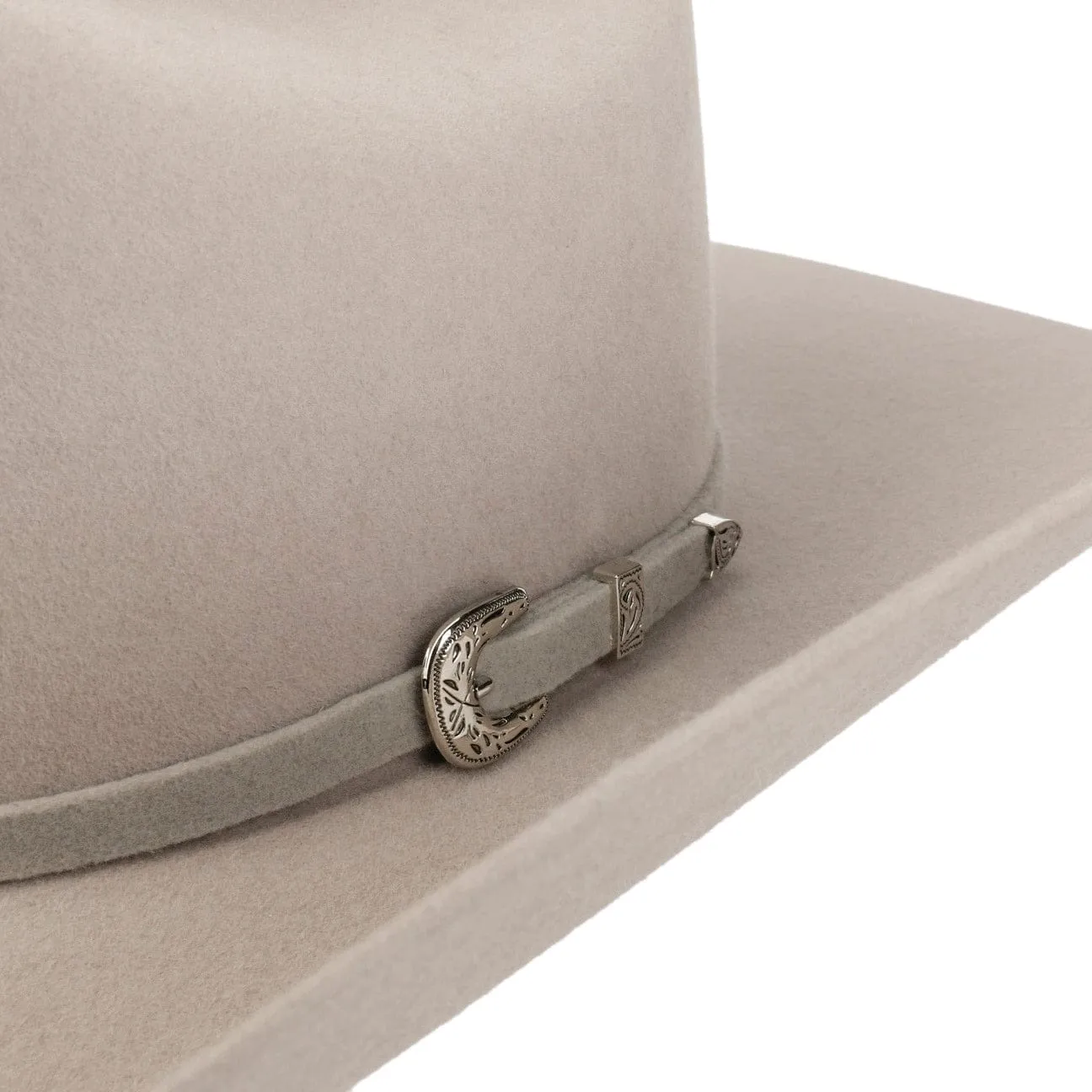 Western Silver Buckle Woolfelt Buffalo Pinch by JJ Hats