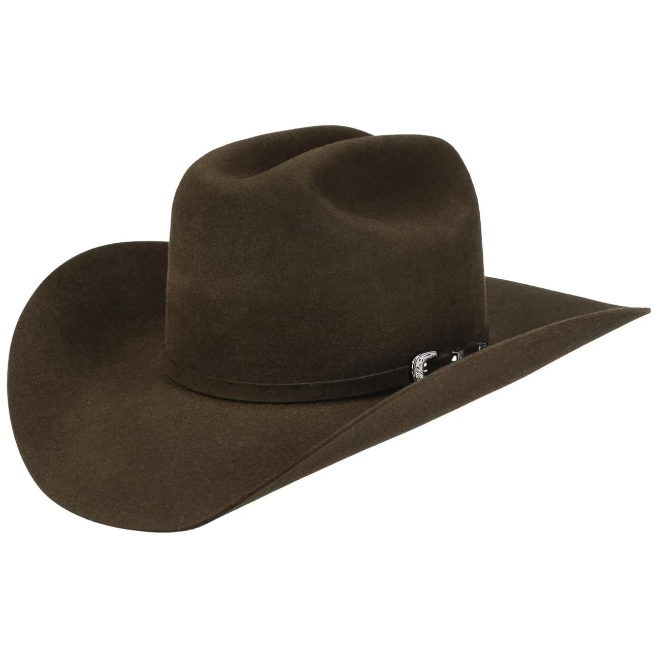 Western Silver Buckle Woolfelt Buffalo Pinch by JJ Hats