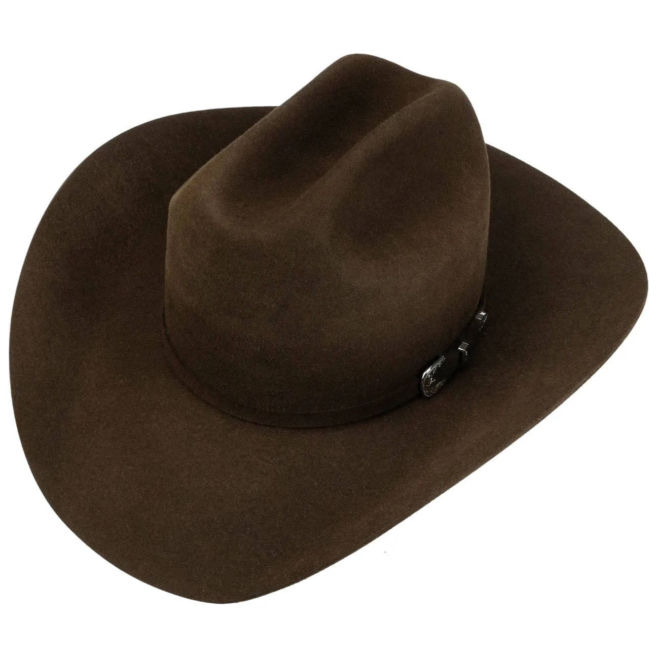 Western Silver Buckle Woolfelt Buffalo Pinch by JJ Hats