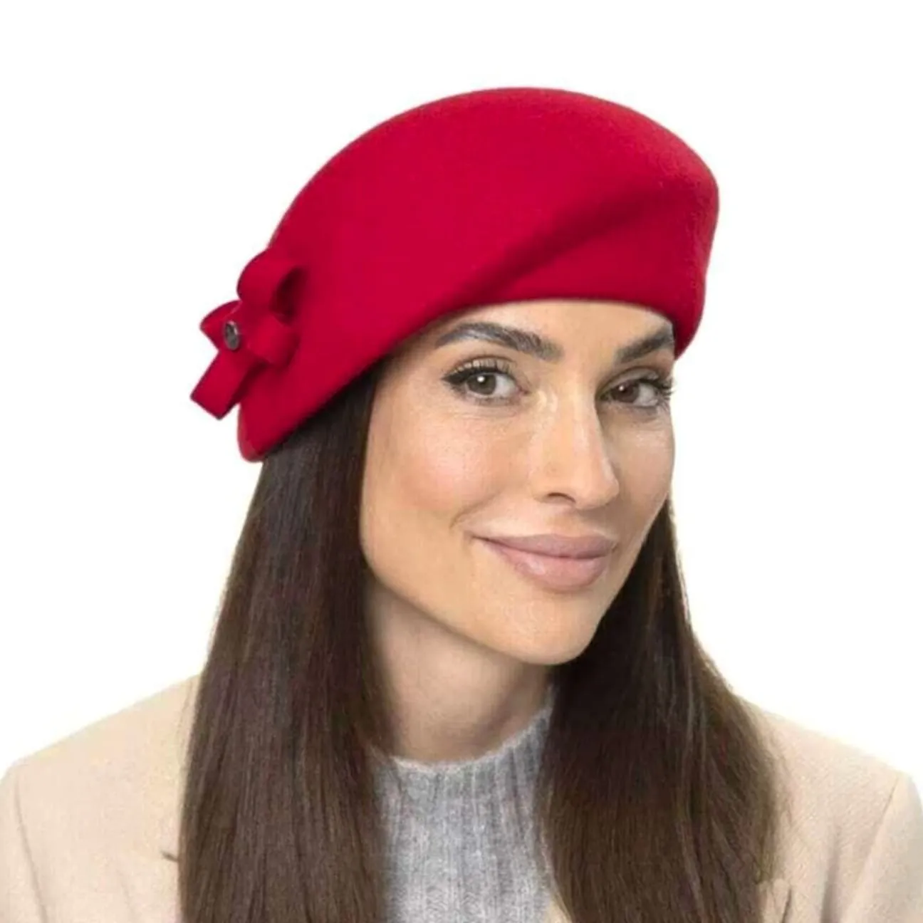 Wool Beret With Loop by Lierys